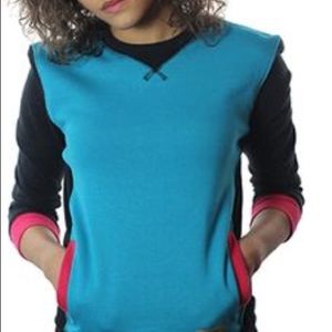 Color block hooded sweatshirt